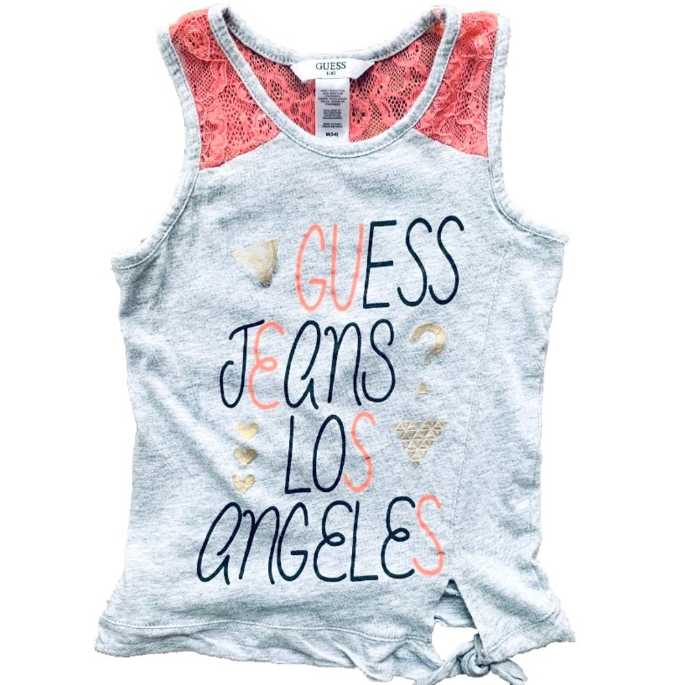 Guess Kids Girls Los Angeles Lace Tank Top Shirt